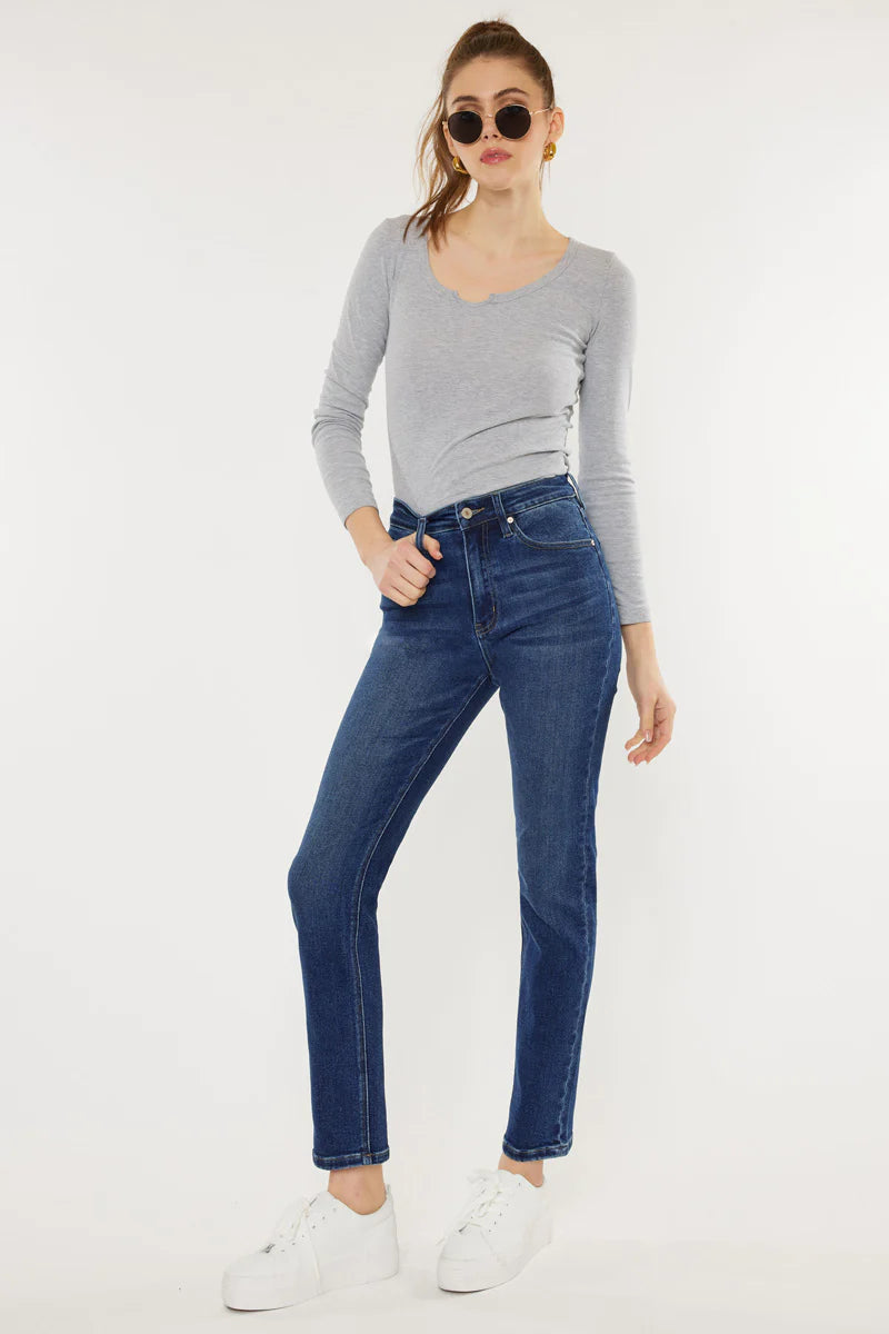 KanCan Adaline High Rise Slim Straight Jeans – Three Broke Sisters