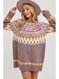 Janie Fair Isle Sweater Dress