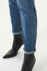 Joseph Ribkoff-Cropped Jeans With Rolled Hem