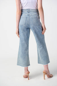 Joseph Ribkoff-Culotte Jeans With Embellished Front Seam