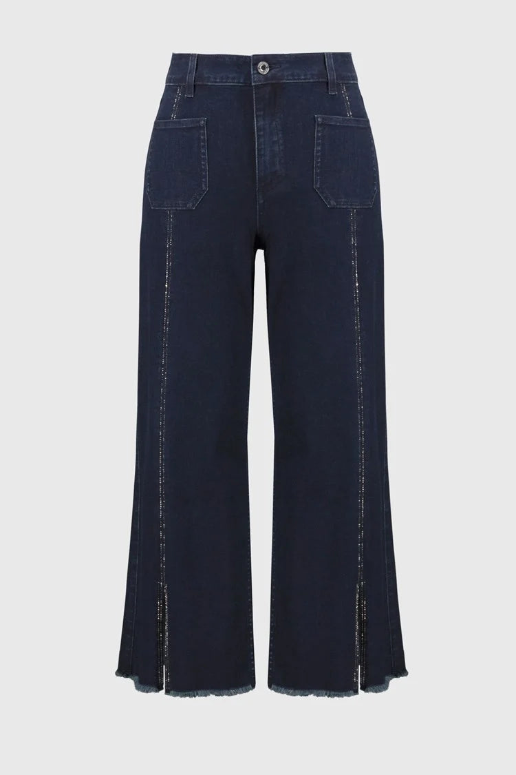 Joseph Ribkoff - Culotte Jeans with Embellished Front