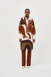 Joseph Ribkoff  - Abstract Print Feather Yarn Sweater Coat