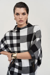 Joseph Ribkoff - Plaid Jacquard Sweater