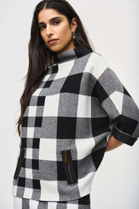 Joseph Ribkoff - Plaid Jacquard Sweater