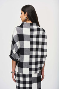 Joseph Ribkoff - Plaid Jacquard Sweater