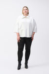 Joseph Ribkoff - Jacquard Zippered Collar Sweater