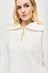 Joseph Ribkoff - Jacquard Zippered Collar Sweater