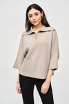 Joseph Ribkoff - Jacquard Zippered Collar Sweater