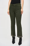 Joseph Ribkoff -Denim Straight Pants With Frayed Hem