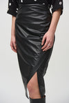 Joseph Ribkoff -Leatherette Pull-On Pencil Skirt