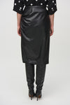 Joseph Ribkoff -Leatherette Pull-On Pencil Skirt