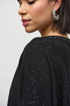 Joseph Ribkoff - Sequined Sweater Knit Boxy Top