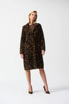 Joseph Ribkoff -Jacquard Sweater Animal Print Coat