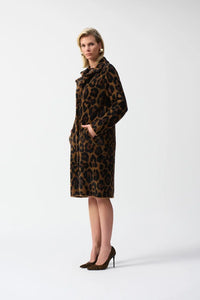 Joseph Ribkoff -Jacquard Sweater Animal Print Coat