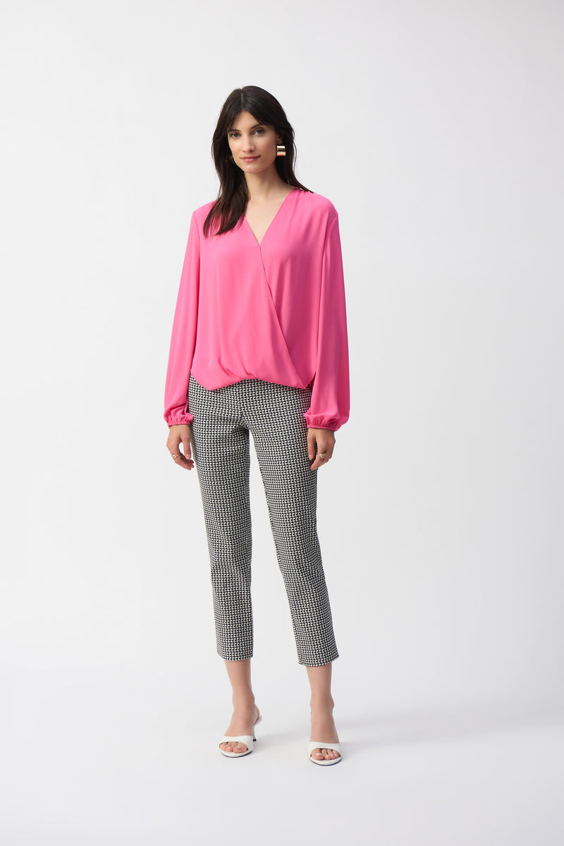 Joseph Ribkoff- Georgette Boxy Wrap Top