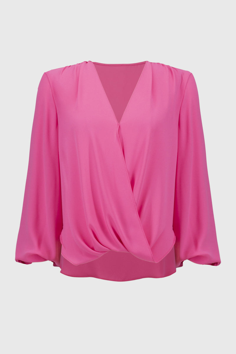 Joseph Ribkoff- Georgette Boxy Wrap Top