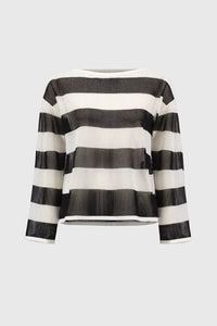 Joseph Ribkoff- Striped Sweater Knit Pullover