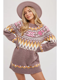 Janie Fair Isle Sweater Dress