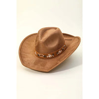 Cowboy Hat with Flower Strap