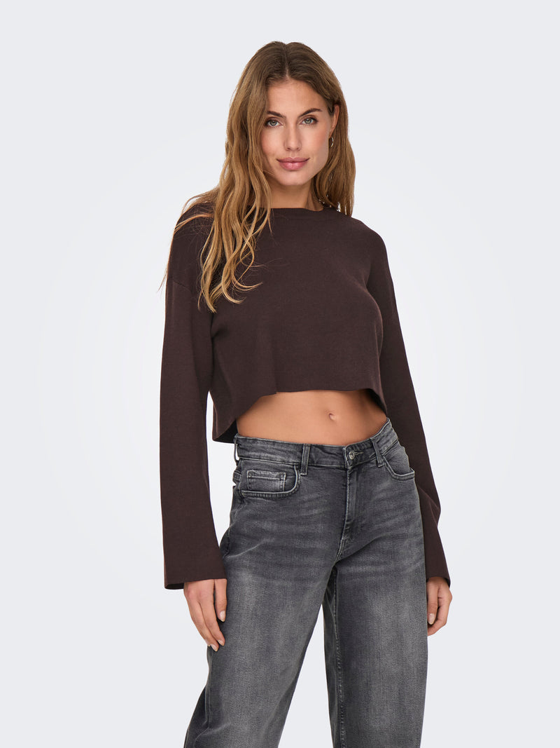 Only Anny Cropped O-Neck Sweater