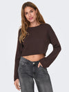 Only Anny Cropped O-Neck Sweater