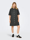 Only Belle Button Denim Shirt Dress