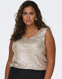 Only Ana V-Neck Sequin Tank