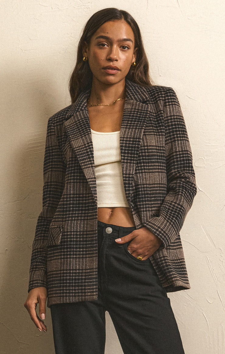 Z Supply- Kingston Relaxed Plaid Blazer