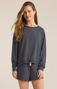 Z Supply- Staying in Stripe Long Sleeve Lounge Top