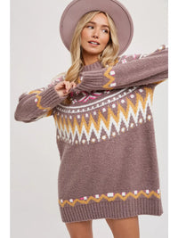 Janie Fair Isle Sweater Dress