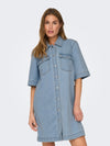 Only Belle Button Denim Shirt Dress