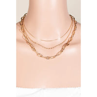 Mixed Layered Chains Necklace Set