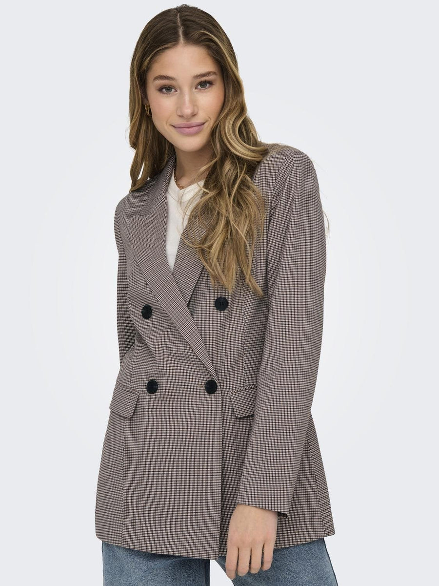 Only Kayle Joss Check Blazer – Three Broke Sisters