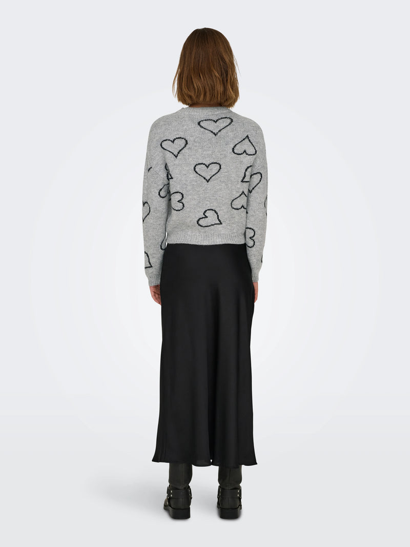 Only Happie Heart O-Neck Sweater