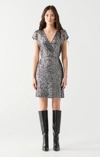 DEX- Sequin Pewter Dress