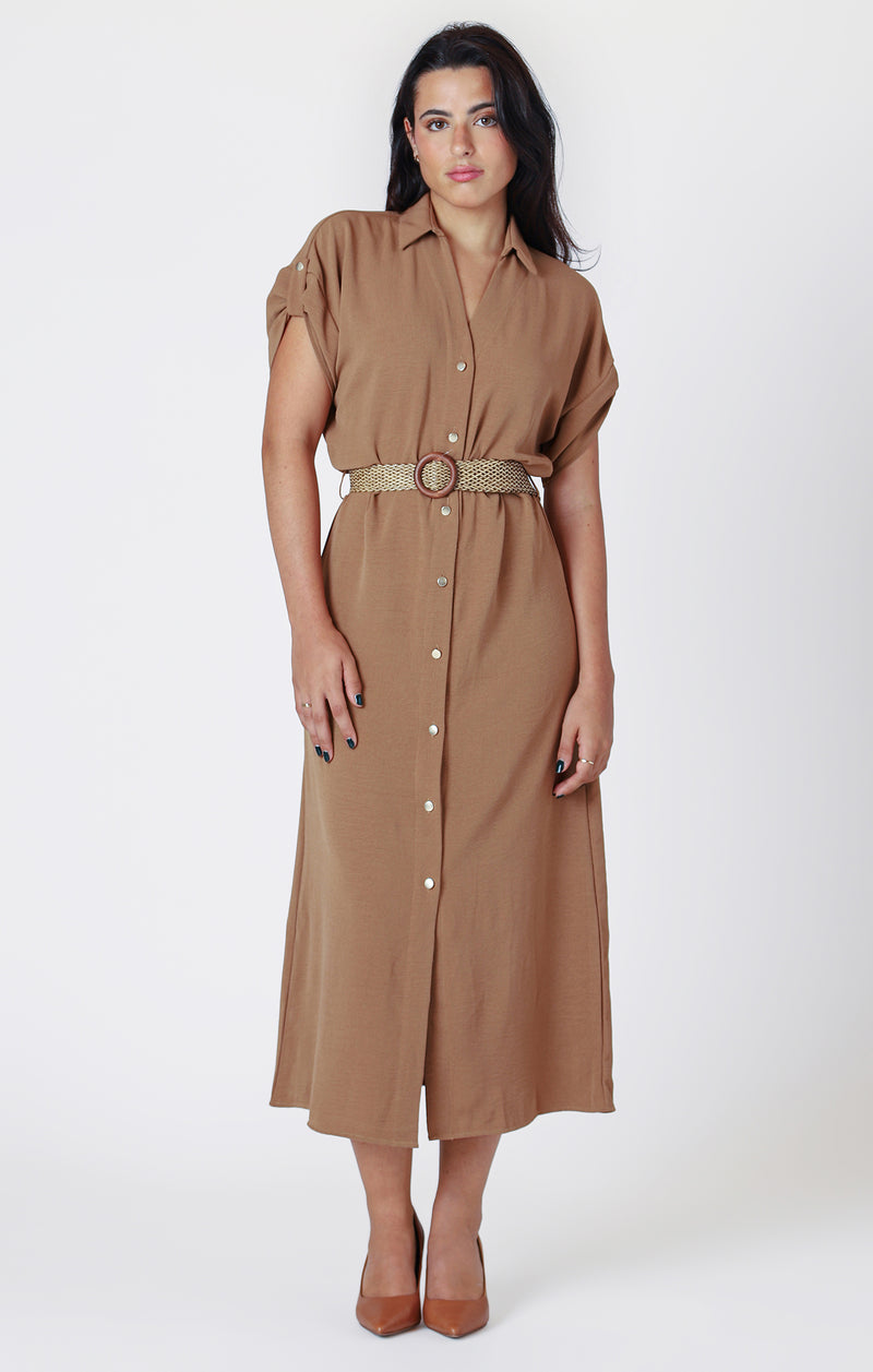 DEX- Belted Shirt Dress