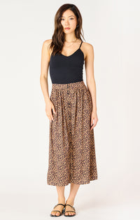 Dex- Button Front Midi Skirt