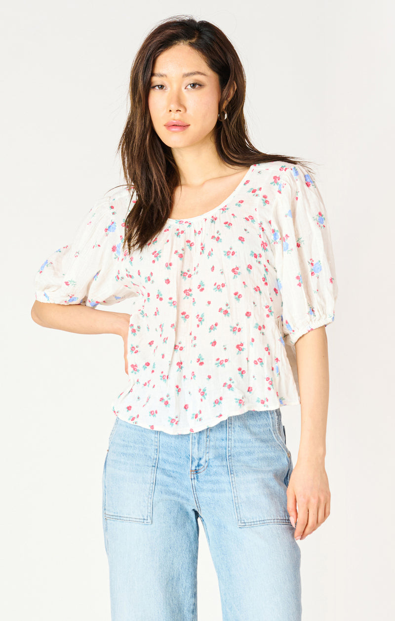 DEX- Tie Back Printed Top