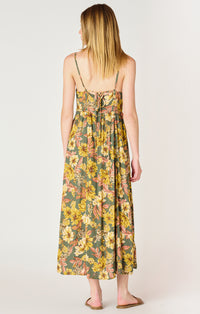 Dex- Olive Floral Midi Dress