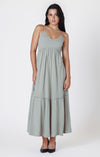 DEX- Raw Edge Tiered Maxi Dress