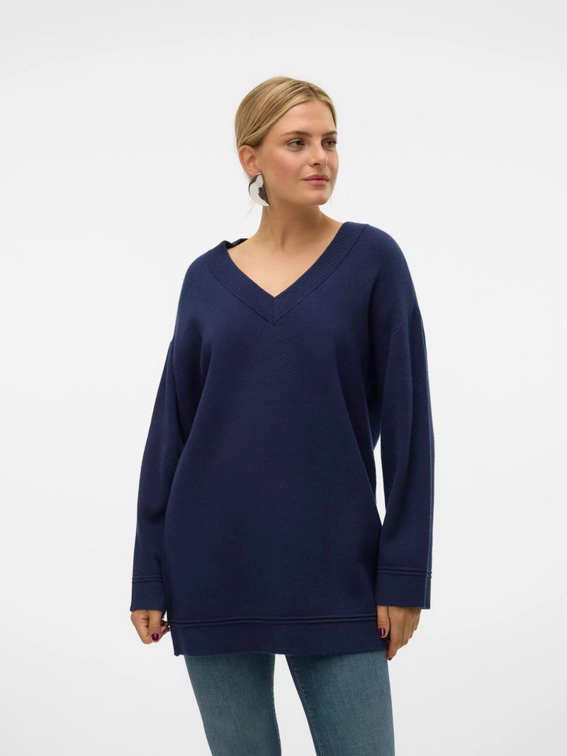 Vero Moda Gold V-Neck Pullover Sweater