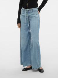 Vero Moda Annet Mid Rise Wide Leg Tie Jean