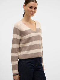 Vero Moda Fabulous V-Neck Striped Sweater