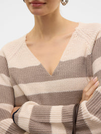 Vero Moda Fabulous V-Neck Striped Sweater