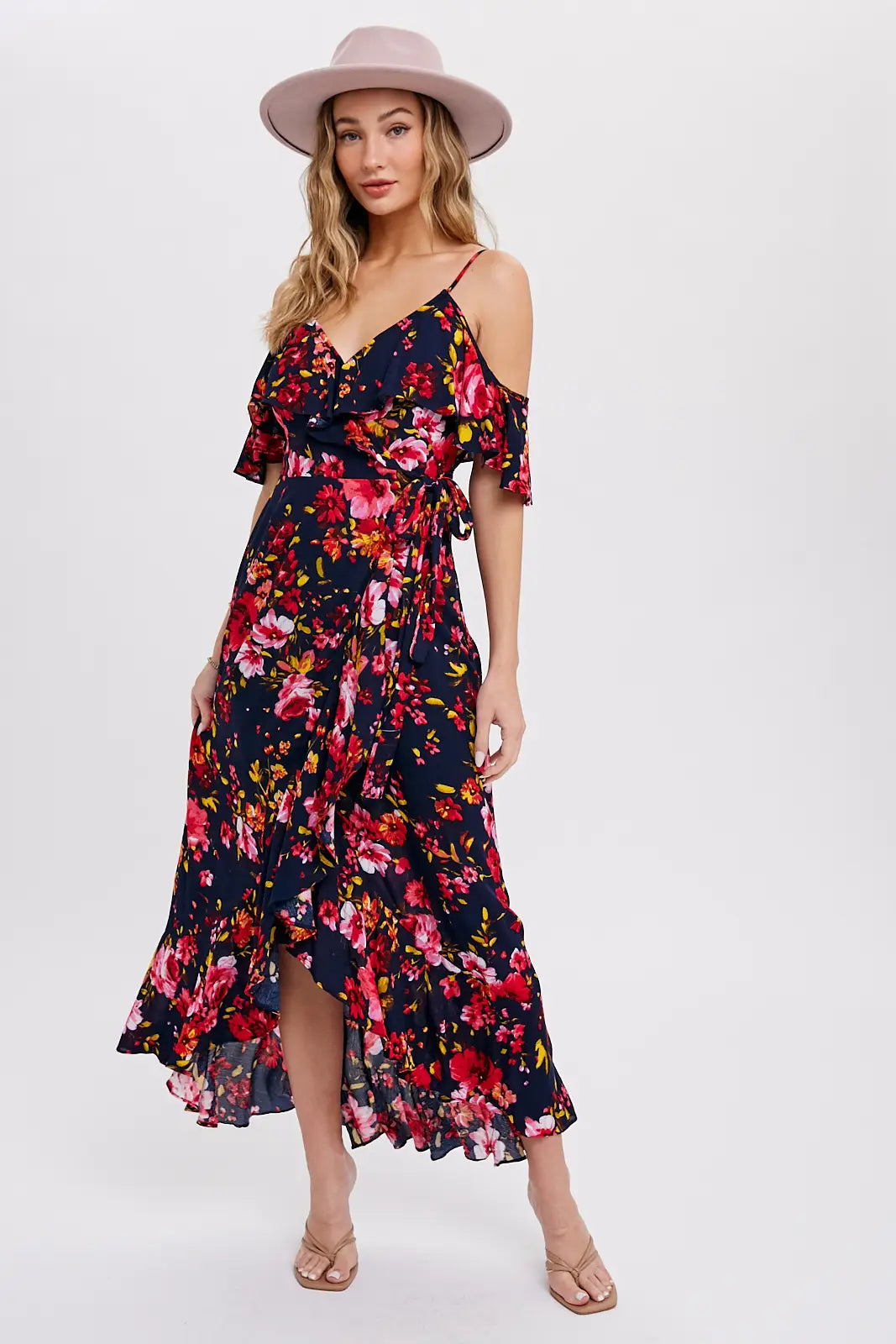 Colie ruffle wrap dress best sale